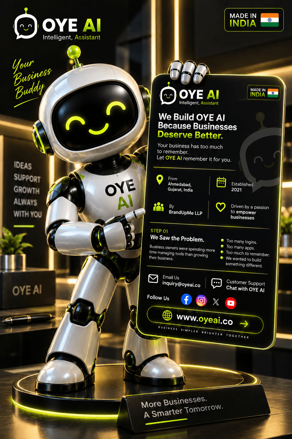 OYE AI — We build OYE AI because businesses deserve better